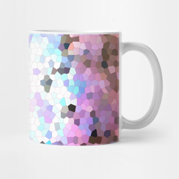 Pastel Pink Pixel Geometric Pattern by MandalaHaze